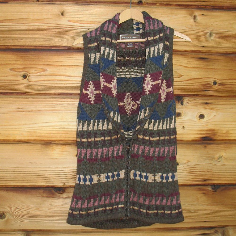 Double D Ranch Southwestern Sweater Knit Vest